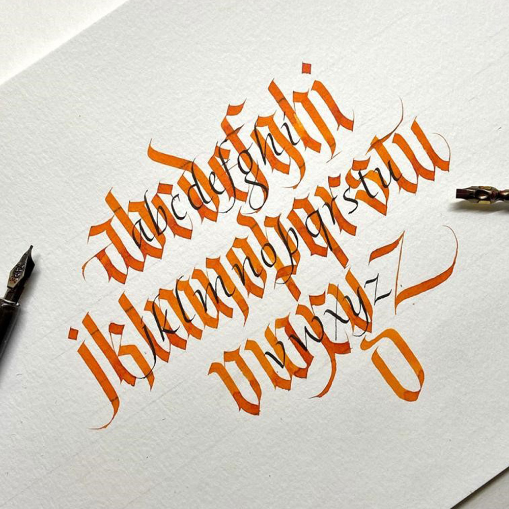 Calligraphy Blog Create Your Own Copperplate Flourishing Illustration With  Uliana Popa