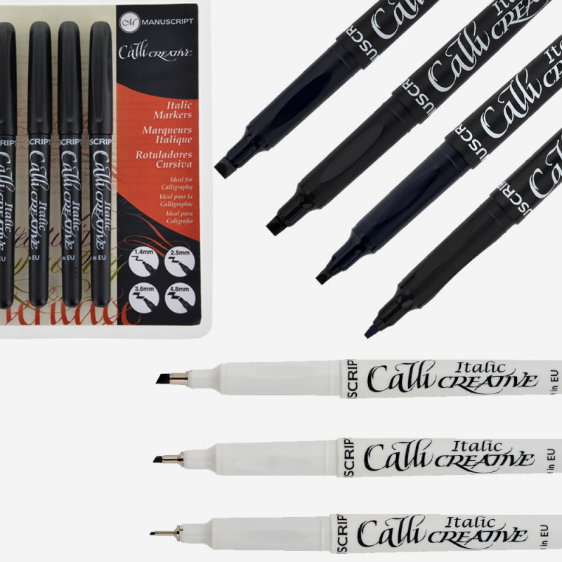 Calligraphy Marker Pen Set Italic Fibre Tip Callicreative -  Sweden